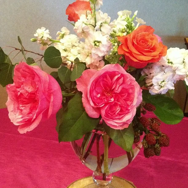 Yes, those are raspberries in the centerpiece.