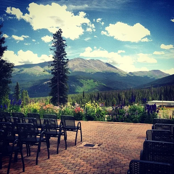 Ceremony deck on @breckenridgemtn. // #Colorado #wedding #venue