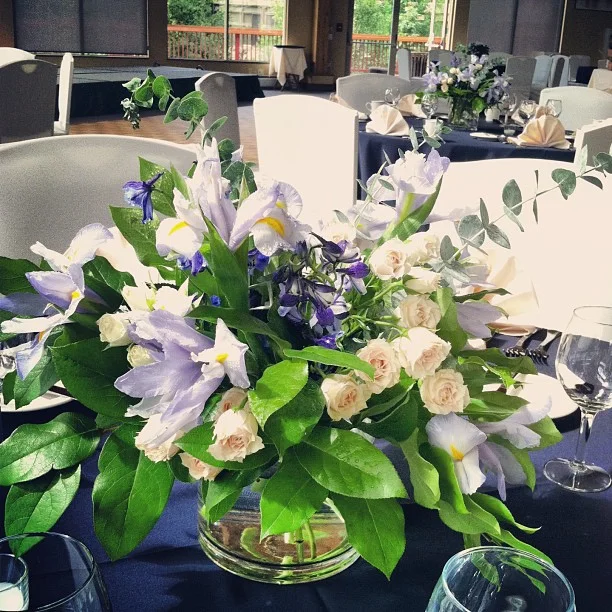 A soft palette for the reception.