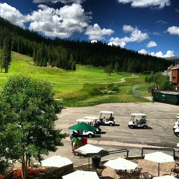 No skis up on the hill today, just clubs. // #golf