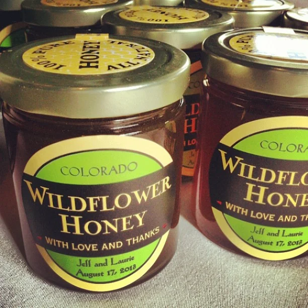 Colorado wildflower honey! // #wedding #favors