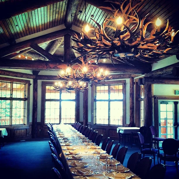 The dining room for today's #wedding at the @keystone_resort.