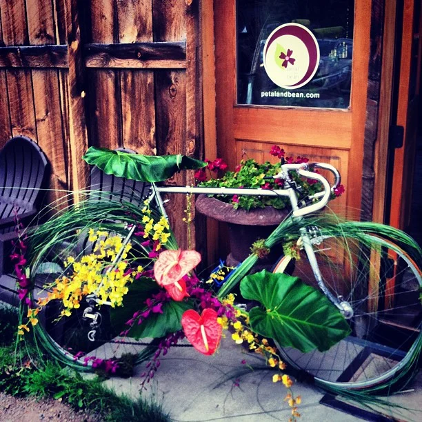 And the bike is ready to hung in the VIP tent for tomorrow's start! // #procycling #breckbecause