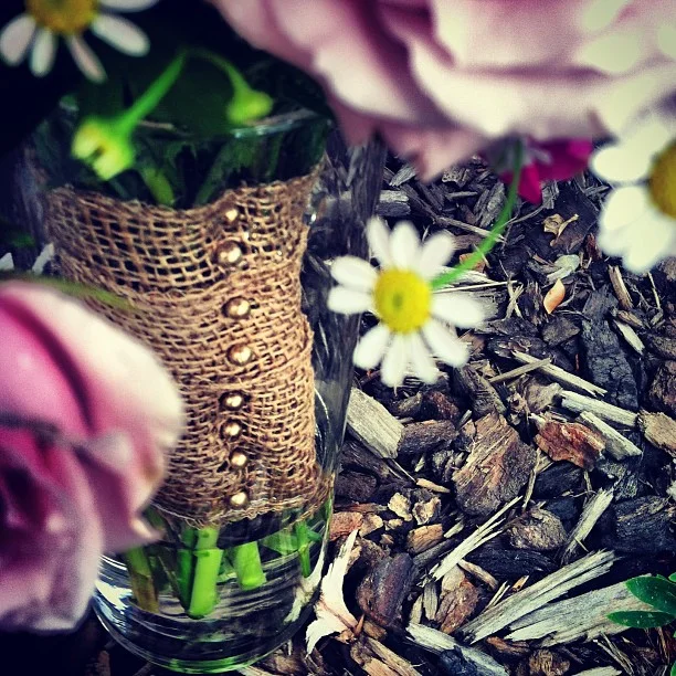 Amanda's bouquet handle. // #wedding