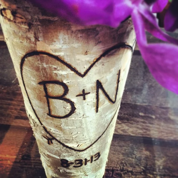 B+N=TLA // #breckenridge #wedding #centerpiece