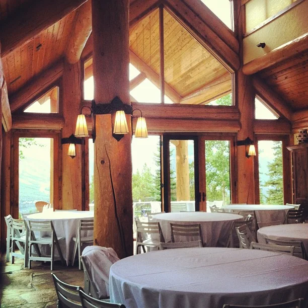 Rehearsal dinner being set up right now. // #breckenridge #wedding #venue