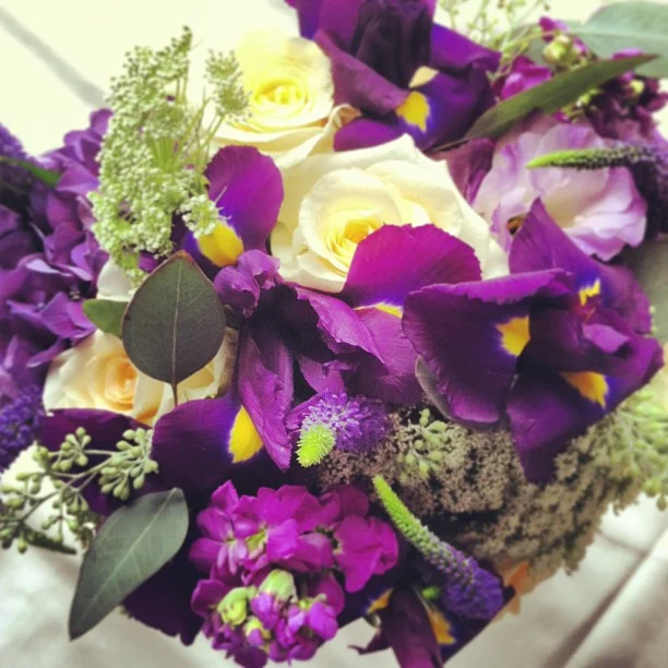 Carly's Bouquet // Today's bride will carry these flowers as she gets married on a ski slope. #keystonemoments