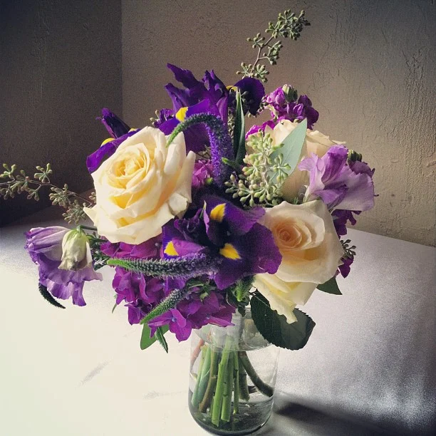 One of Carly's bridesmaids will be holding this collection of flowers. // #keystoneweddings