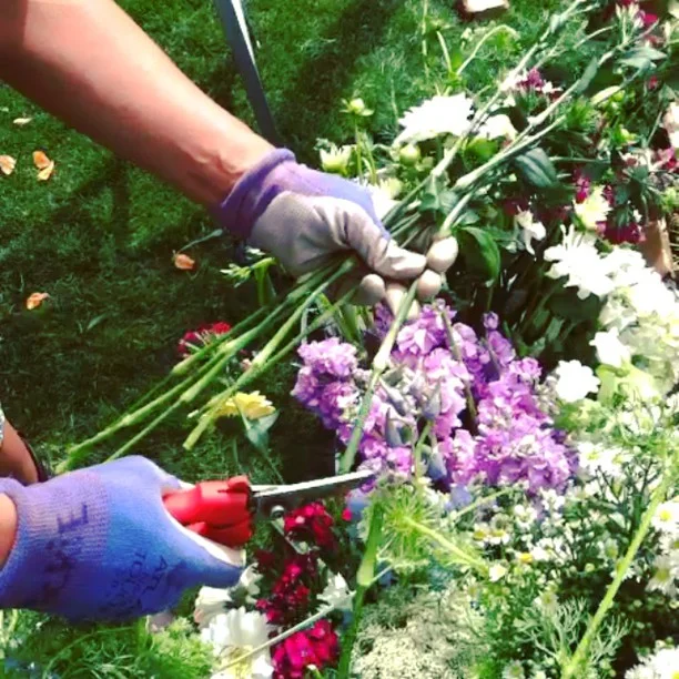 The Flower Maven in her element. // #keystoneweddings #keystonemoments