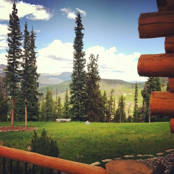 The lawn used for the wedding ceremonies at the #V3Ranch in #Breckenridge.