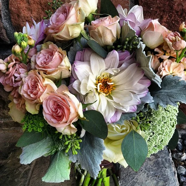 Lisa's Bouquet // Bridal bouquet for a wedding at a private home rental.