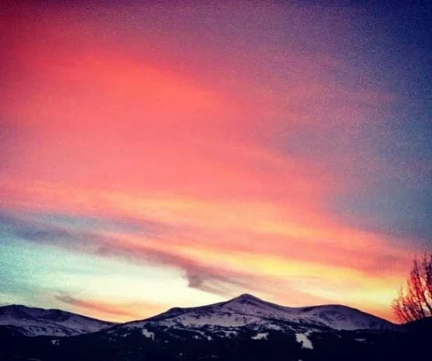 Sunset over Peak 8 at the Breckenridge Ski Resort