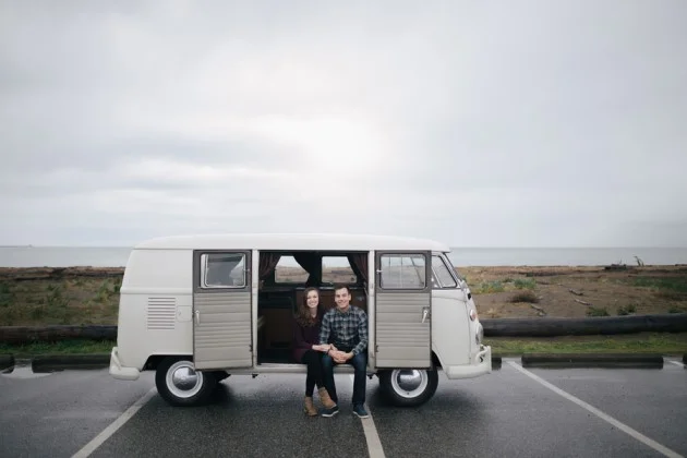 Megan + Thomas: VW Bus Engagement Photography in British Columbia