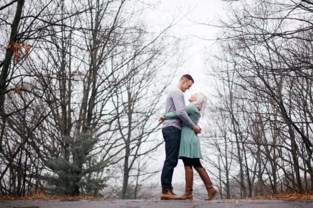 Alisha + Jonathan: Rainy Day Engagement in North Carolina