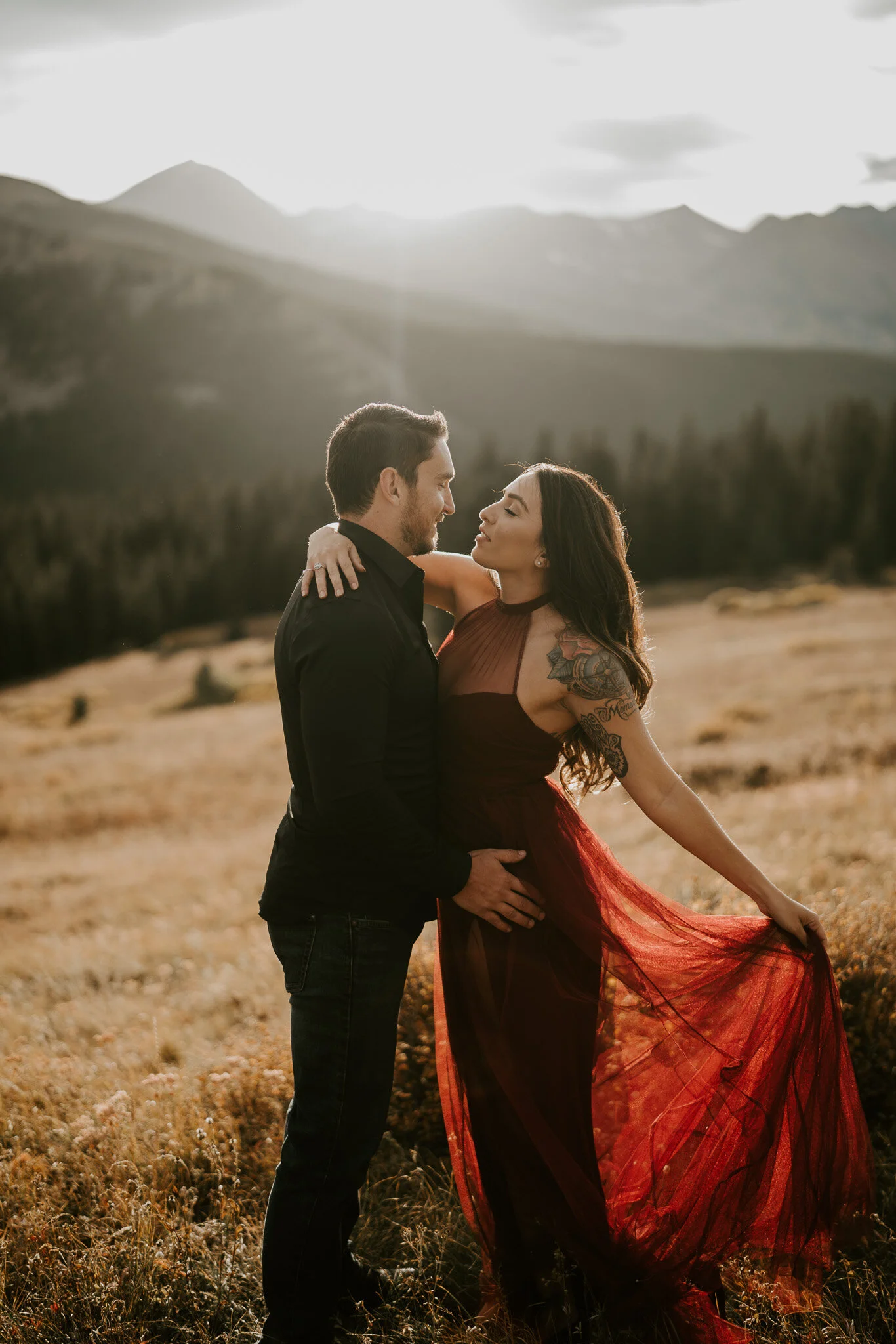 Meghan + Jeff | Adventurous Mountain Engagement Session on Boreas Pass, Breckenridge, CO