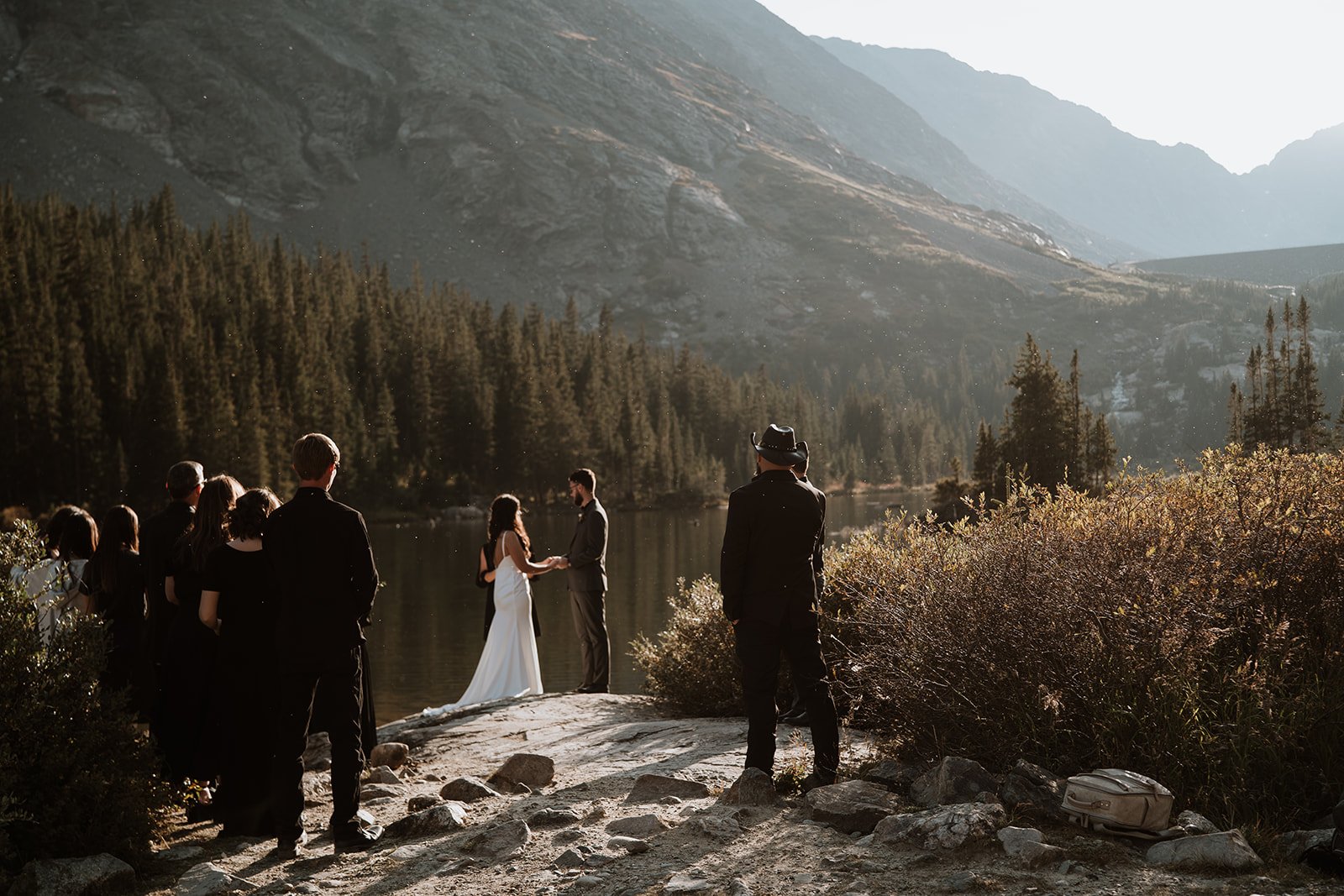 Sunset elopement at Blue Lakes, Breckenridge