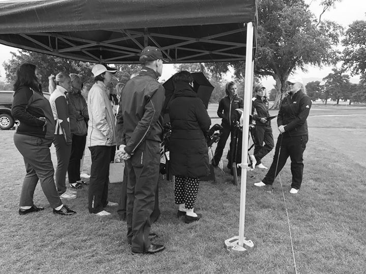 LET Professional Kylie Henry hosts a clinic at the Women's Golf Day 