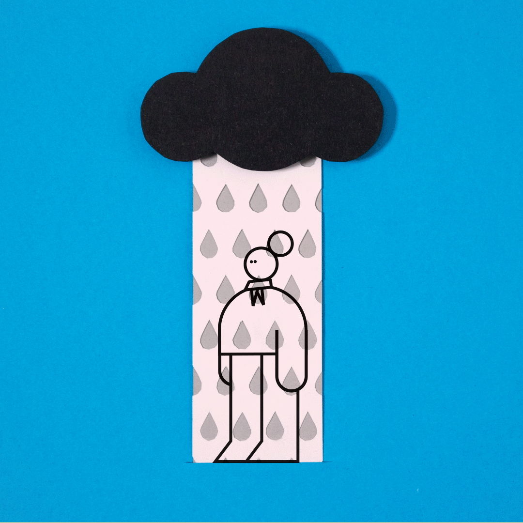 Scouts-mood-food---young-illustration-and-animation,-paper-craft-stop-motion,-rain,-depression,-cloud,-sad.gif