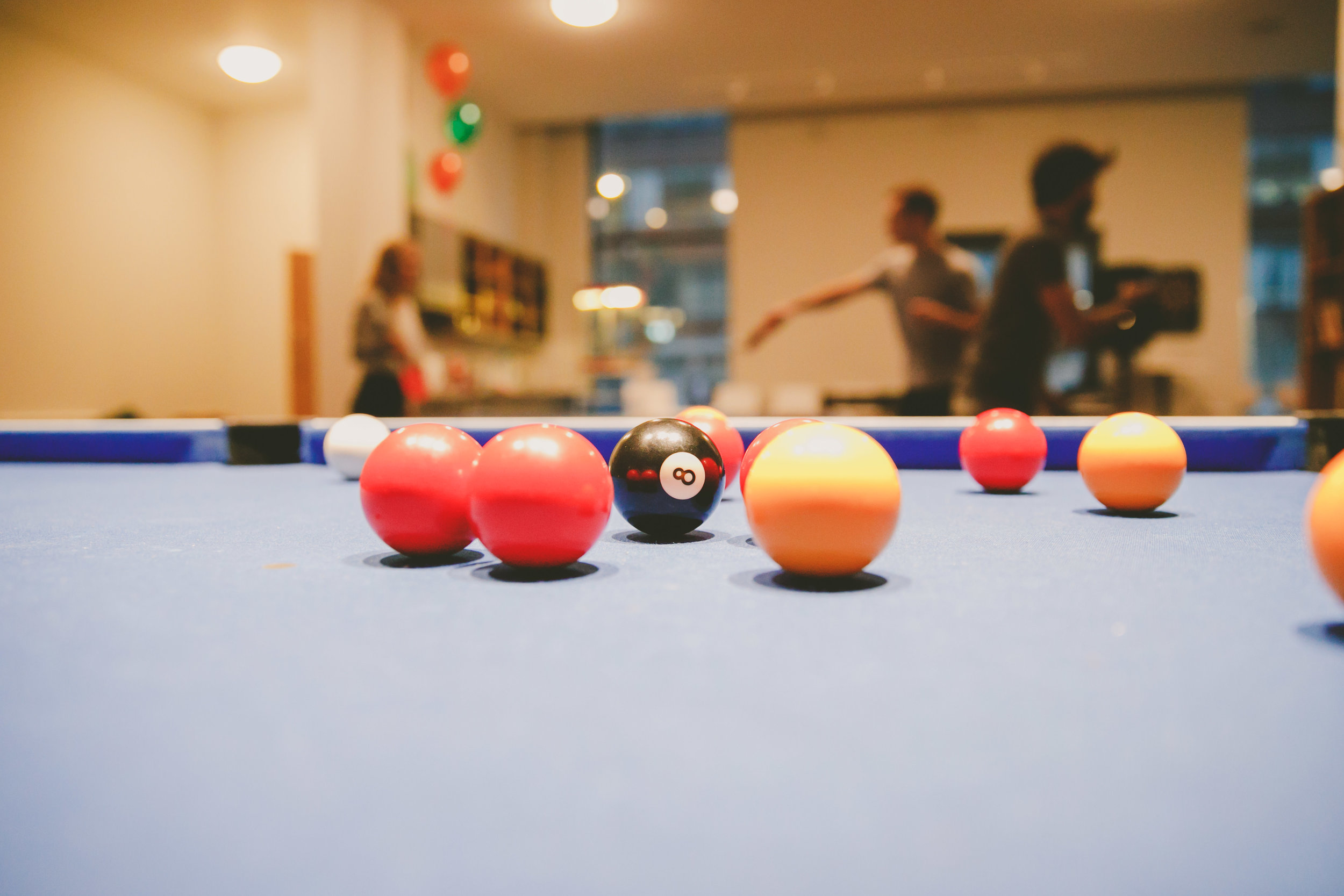 Pool table in Bryson Court Social Area