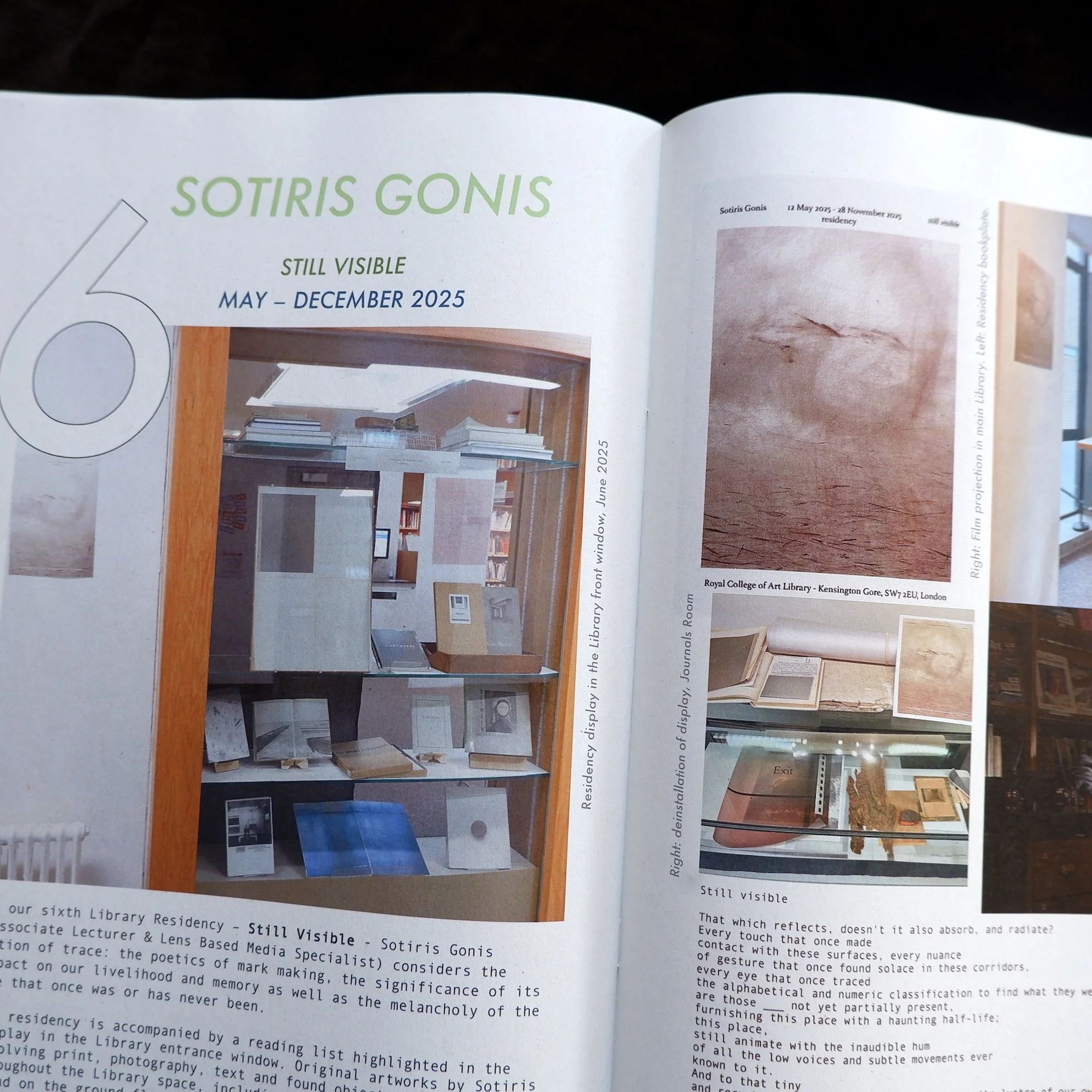  Booklet to accompany the Library window display ‘In Residence’, July - September 2026. 