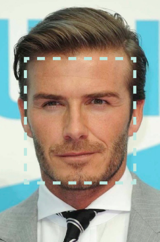 Image of David Beckham oval face shape