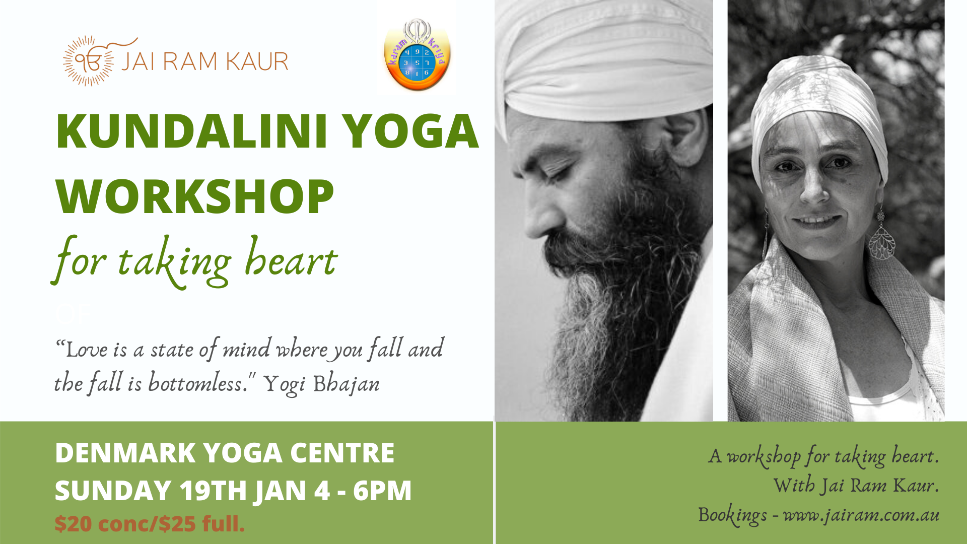 Kundalini Yoga Workshop for taking heart 