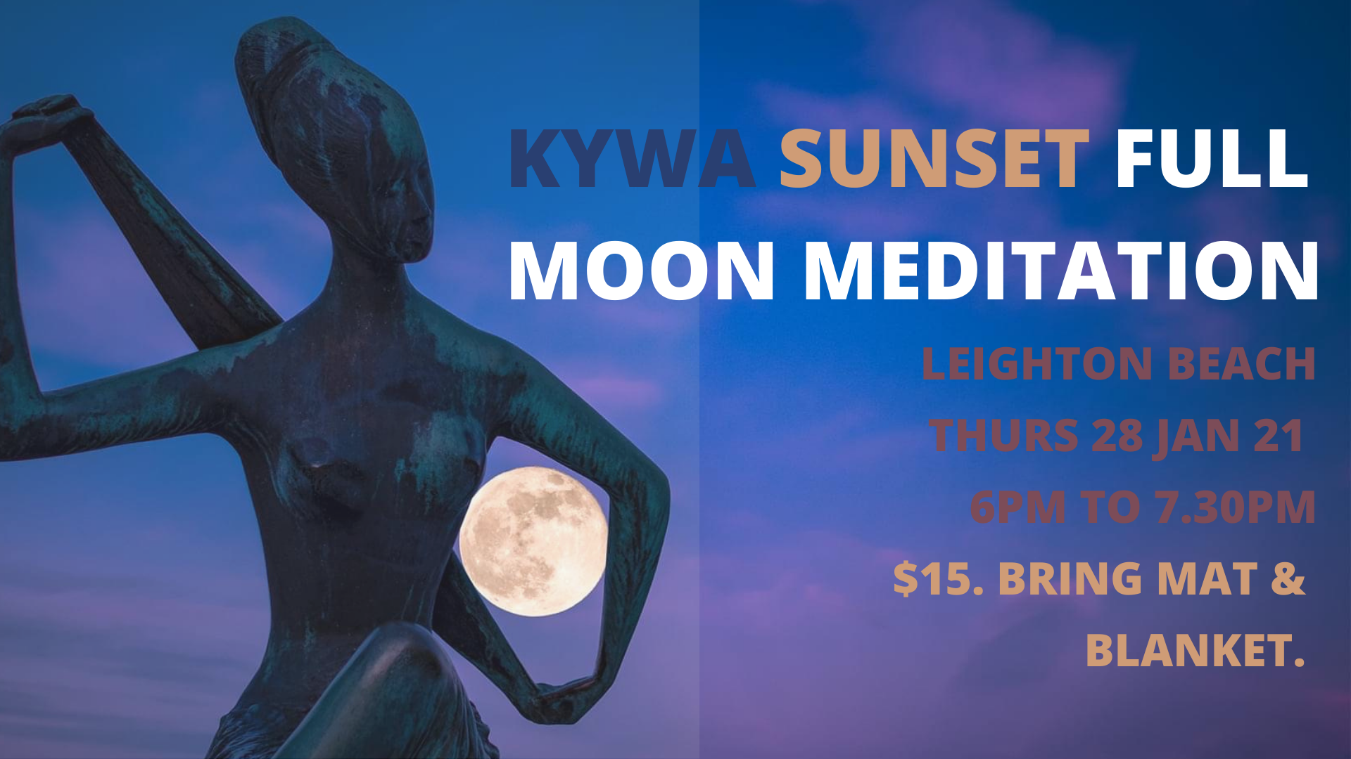 Full Moon Sunset Beach Meditation 