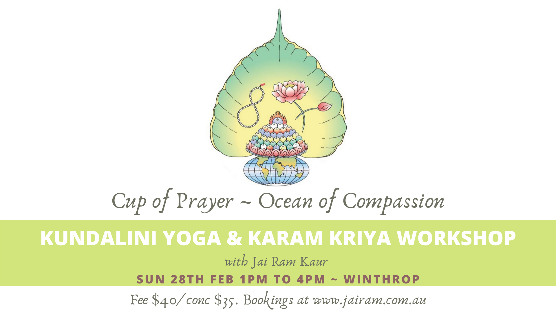Cup of Prayer Ocean of Compassion Workshop 