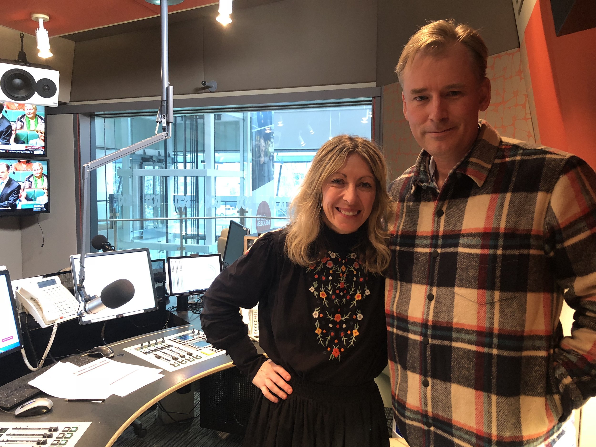 Being interviewed by Australia’s National Broadcaster in Melbourne, 2018.