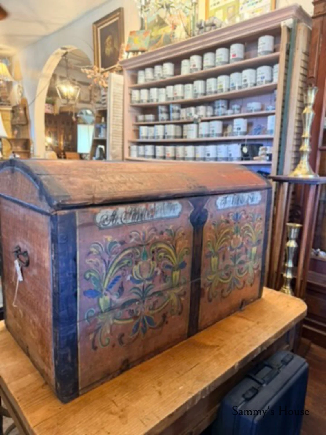 Scandinavian painted chest
