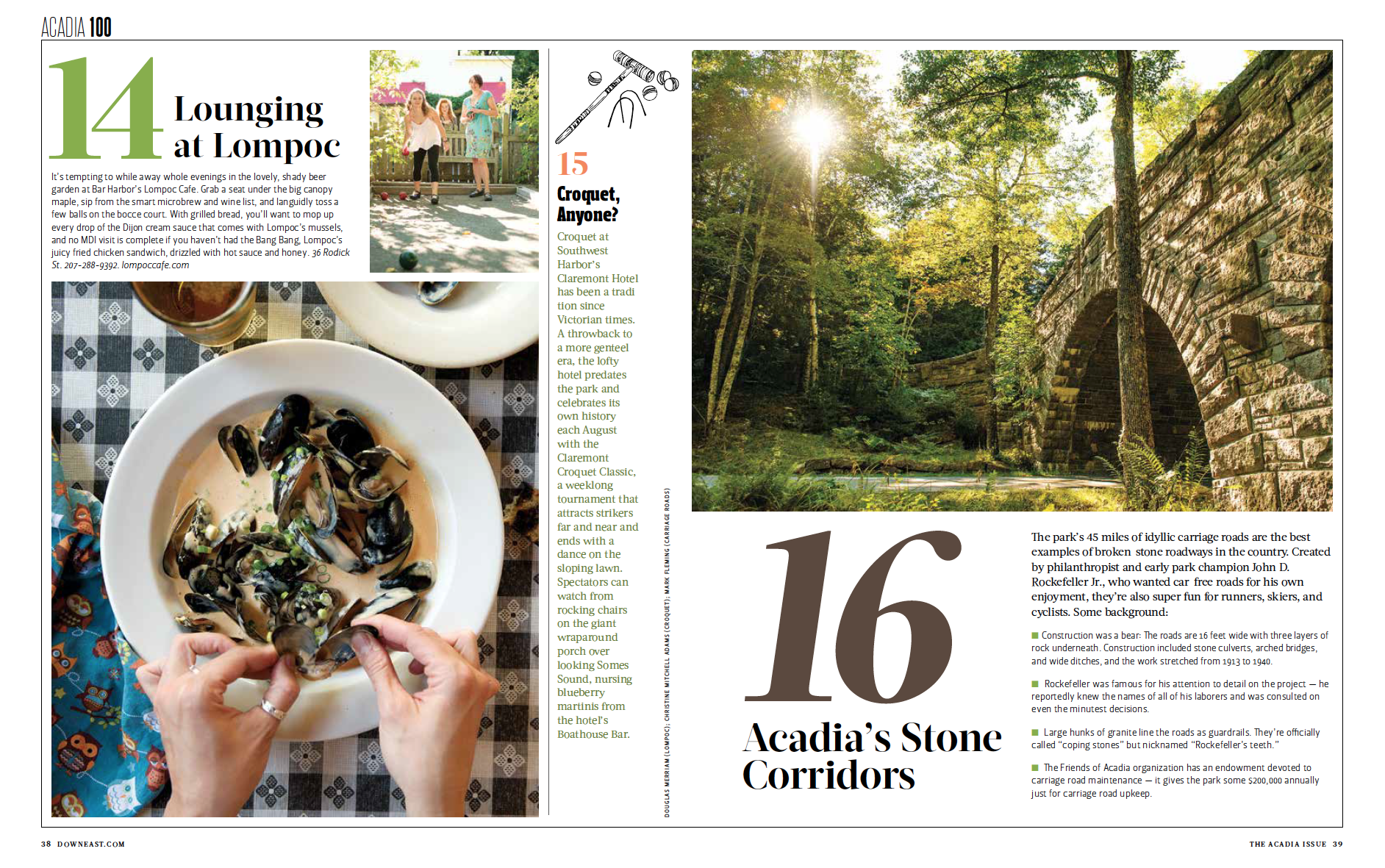   Down East , Acadia 100 Issue, Summer 2016 