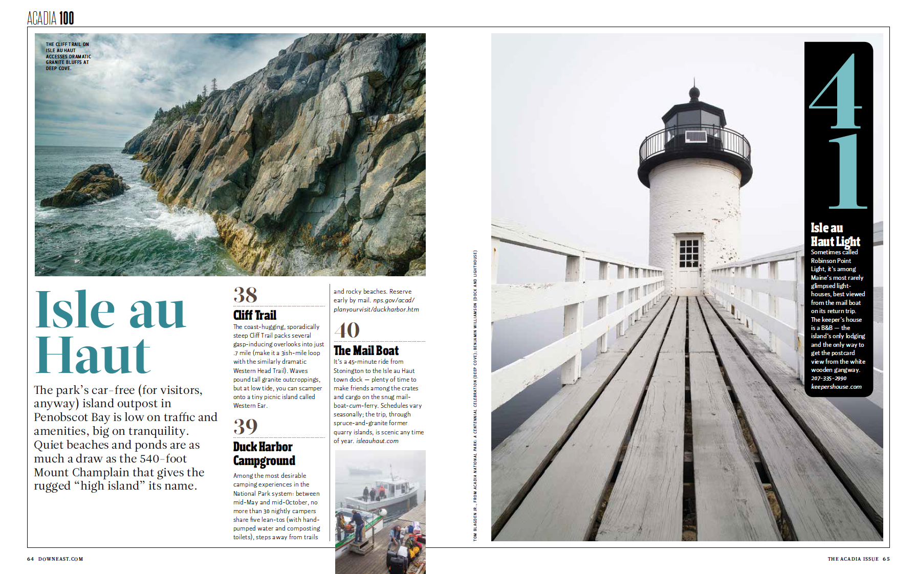   Down East , Acadia 100 Issue, Summer 2016 