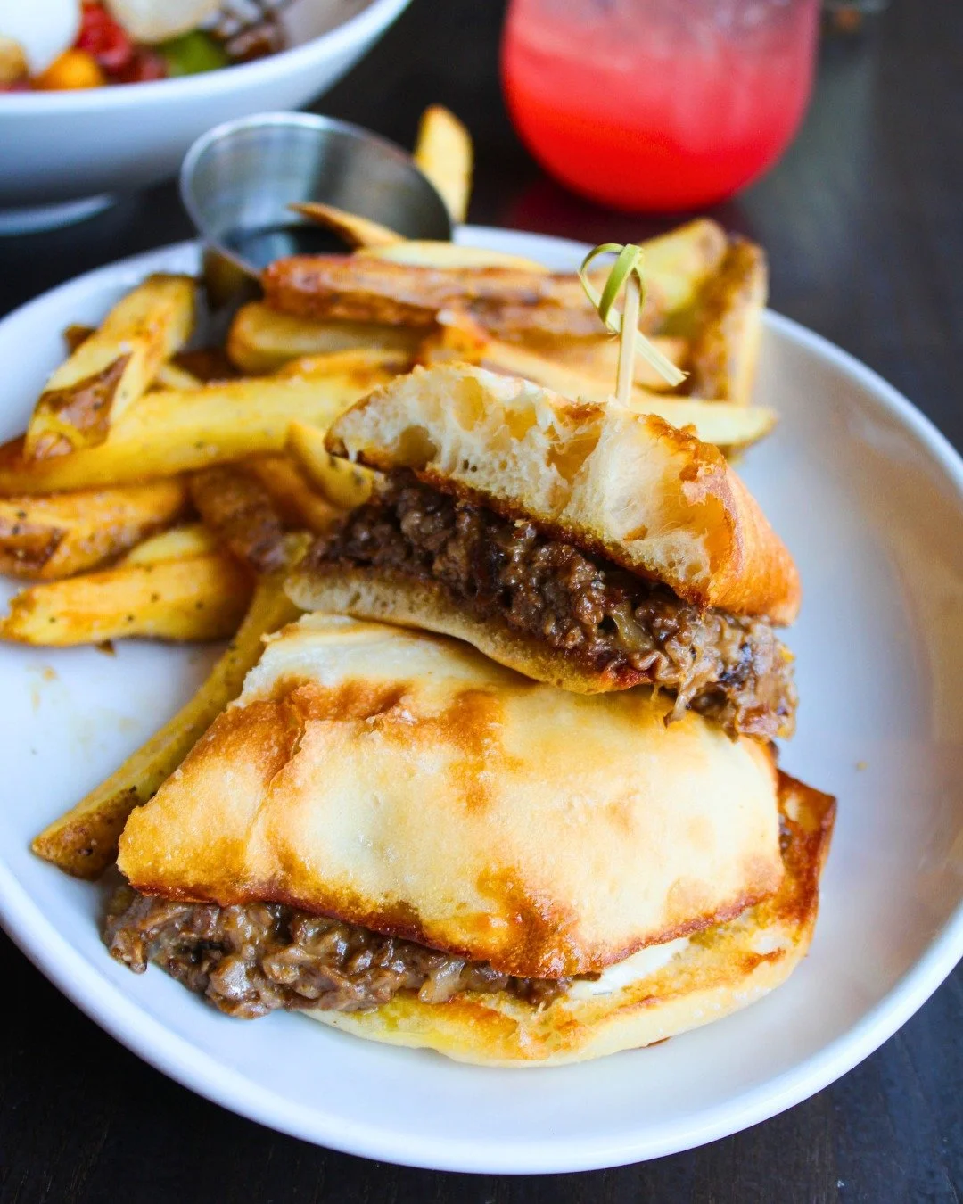 Slow-roasted, expertly seasoned, and served with our house au jus. Our French Dip is the kind of sandwich you think about long after the last bite. 🤤