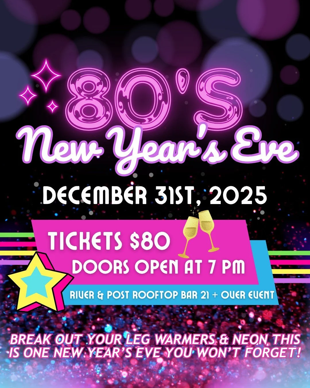 🎉 NYE is back on the rooftop! Get ready for 80&rsquo;s vibes, rooftop views, and the ultimate countdown to 2026. 🎟️ Tickets available December 1st!