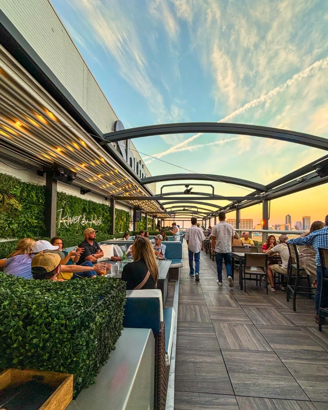 Golden hour hits different on the rooftop 🌇