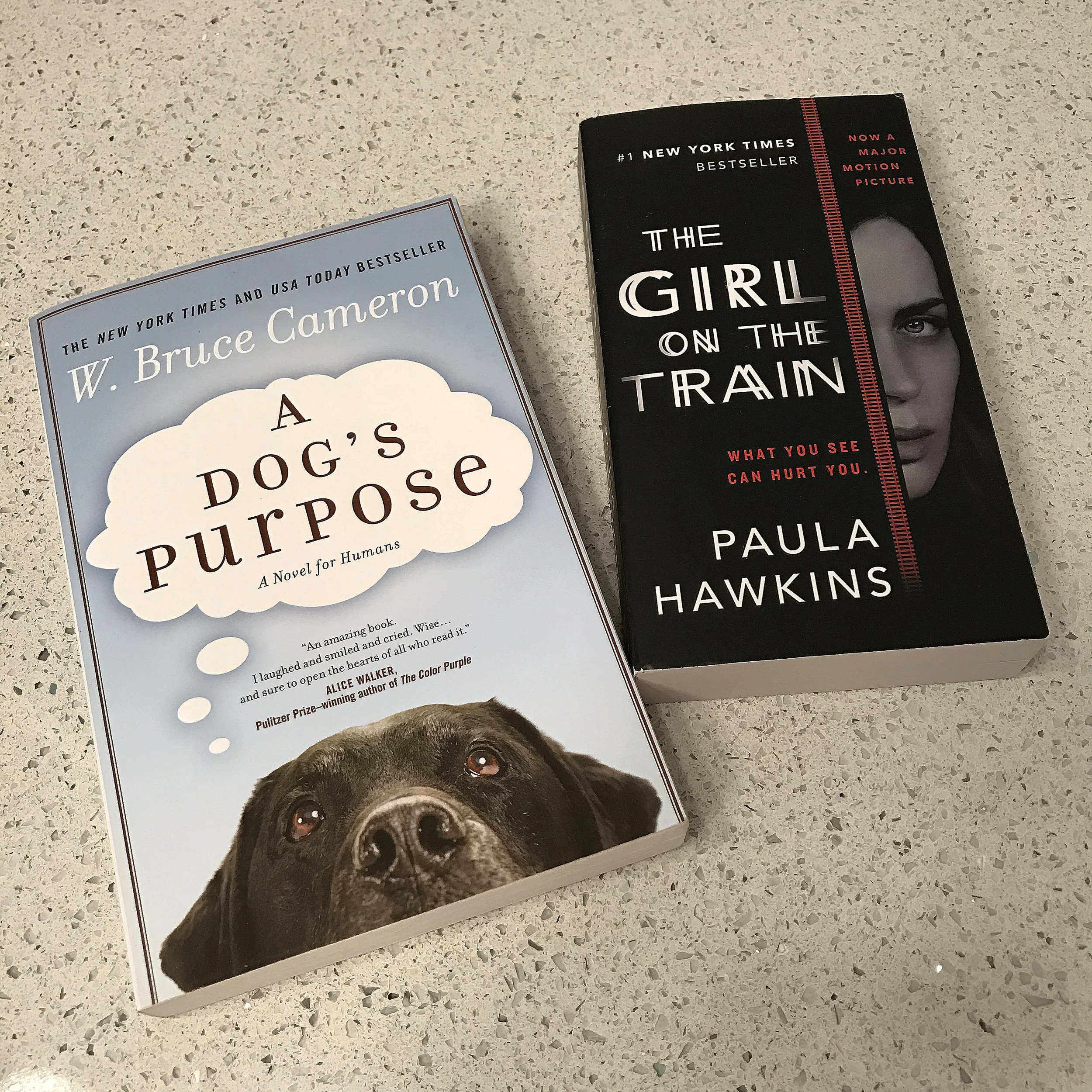 I'm currently reading A Dog's Purpose * and the Girl on the train * 