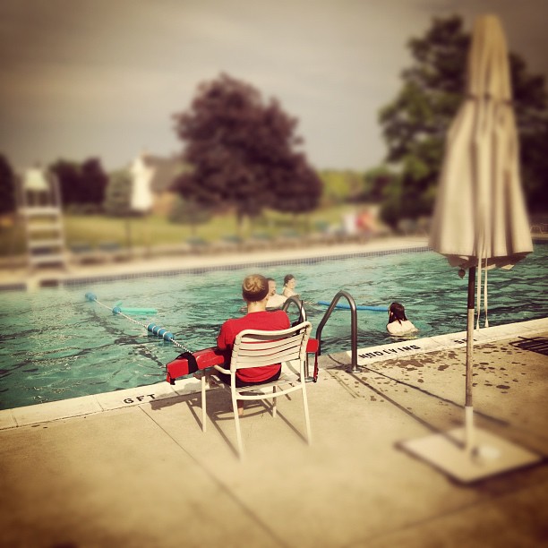 Here's a random photo that my husband took of me back when we were lifeguards. check out those instagram editing skills, thooooo. 