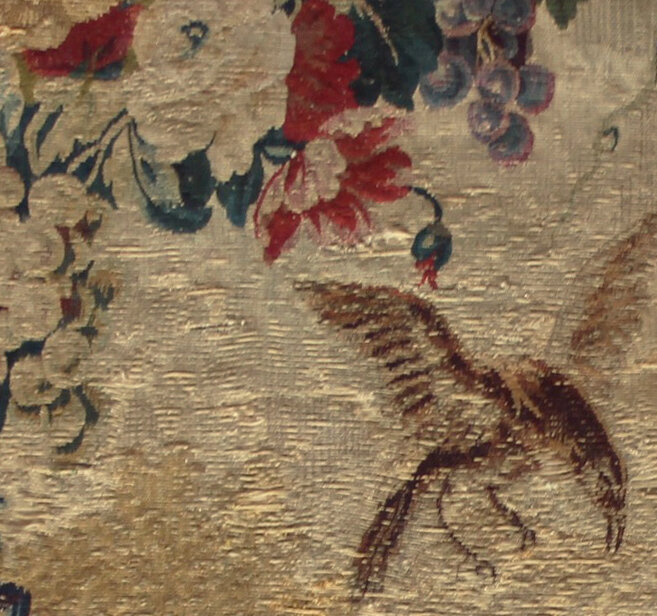 Beauvais cushion detail with bird