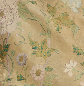 Painted chinoiserie - detail