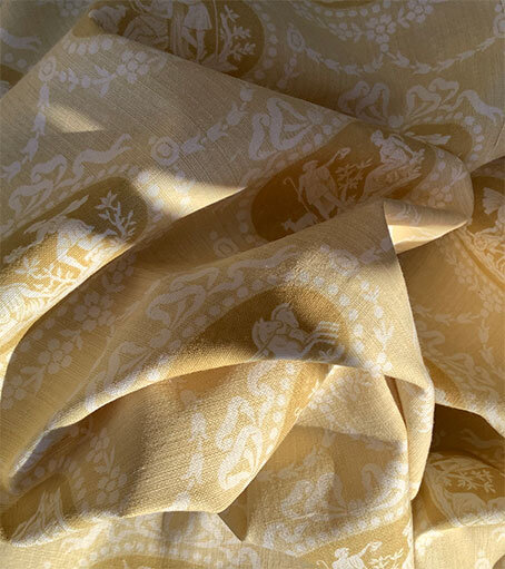 Yellow classical toile
