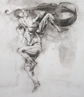 Study for Couple with Double Bass