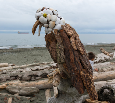 All Washed Up. Playing with Driftwood.