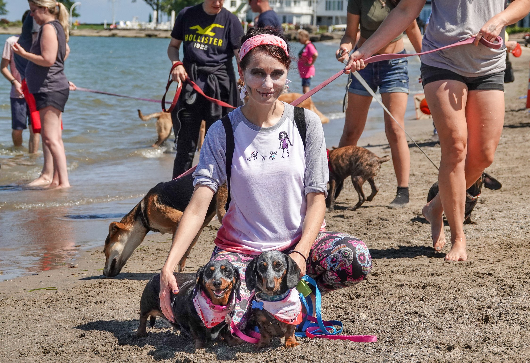 Best Dynamic Duo Winners in the K9 Costume Contest: Zombie Dogs!