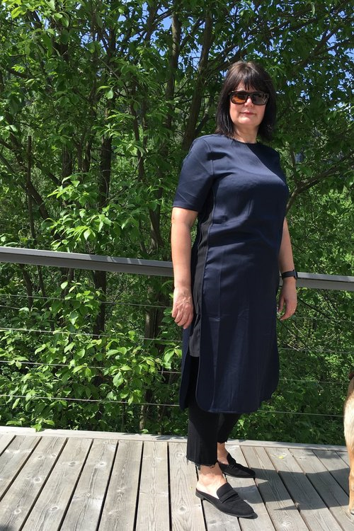 Dress over trousers