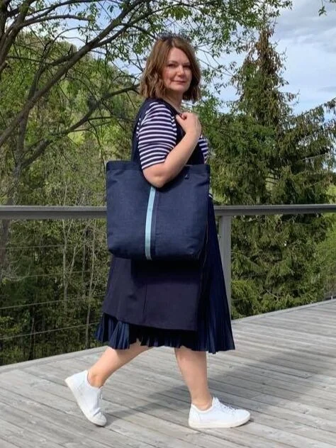 Four outfits with the Pacific Tote Bag