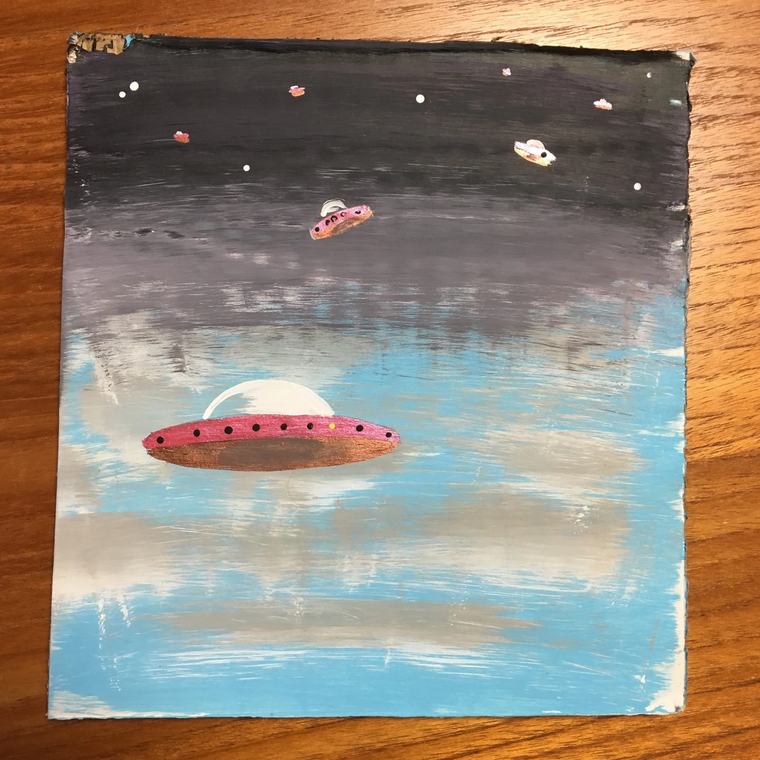 No name. Acrylic on cardboard