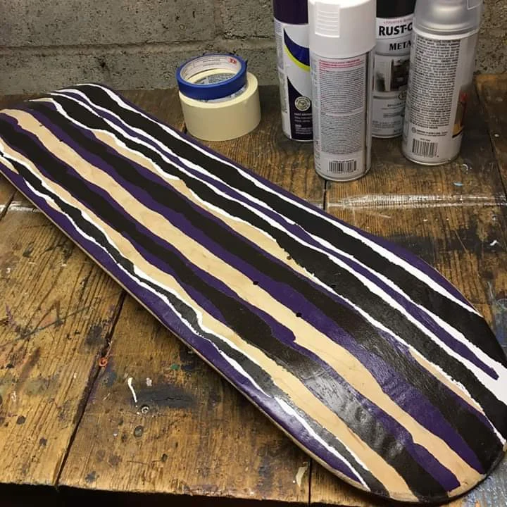 WIP. Acrylic on wood