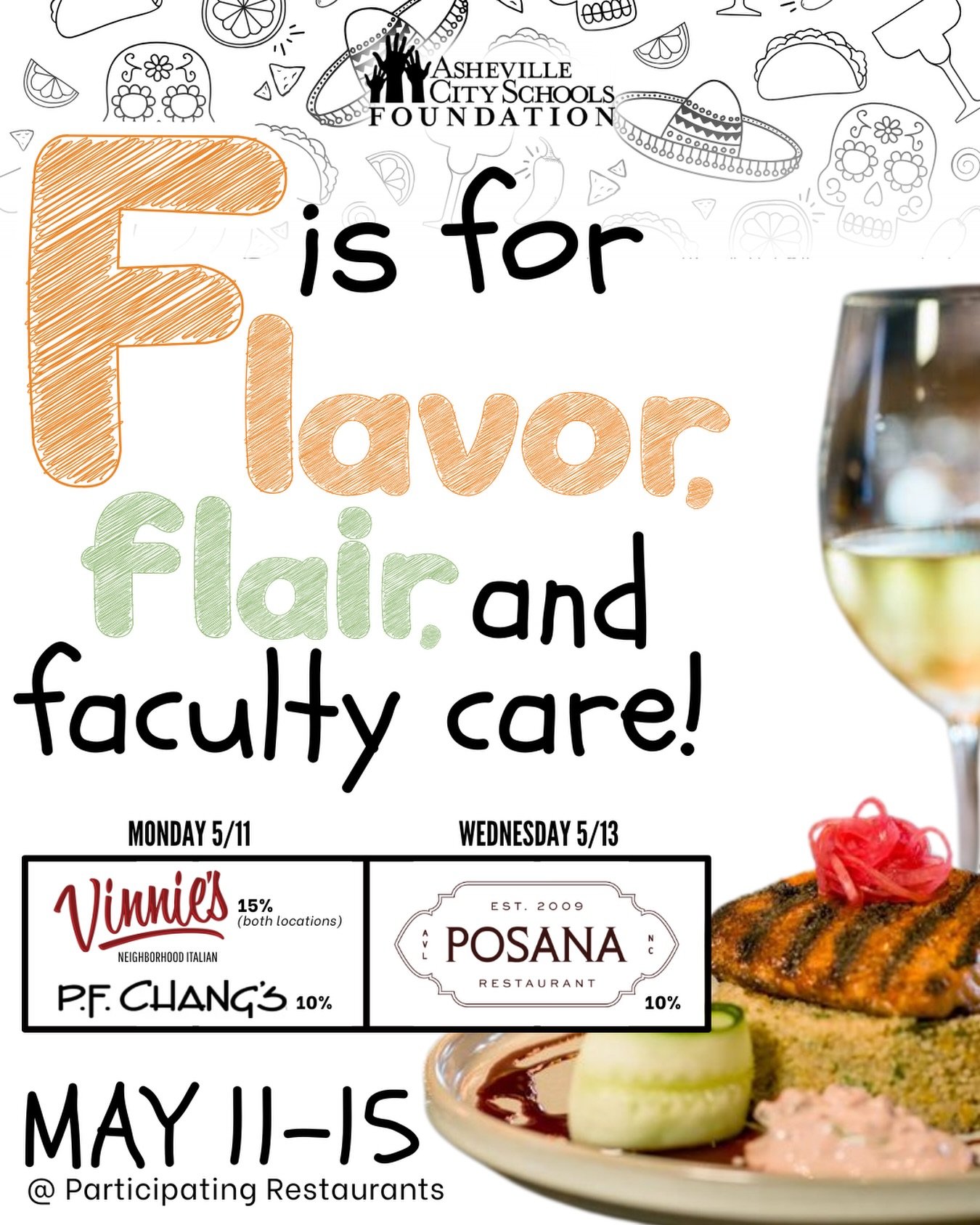 Here&rsquo;s your meal plan for this week! 

@vinniesavl 
@pfchangs 
@posanarestaurant 

Thank you for being such STRONG Partners in Education by supporting this MAY is for Teachers campaign! 

#WhateverItTakes #ACSF #ACS #MayIsForTeachers