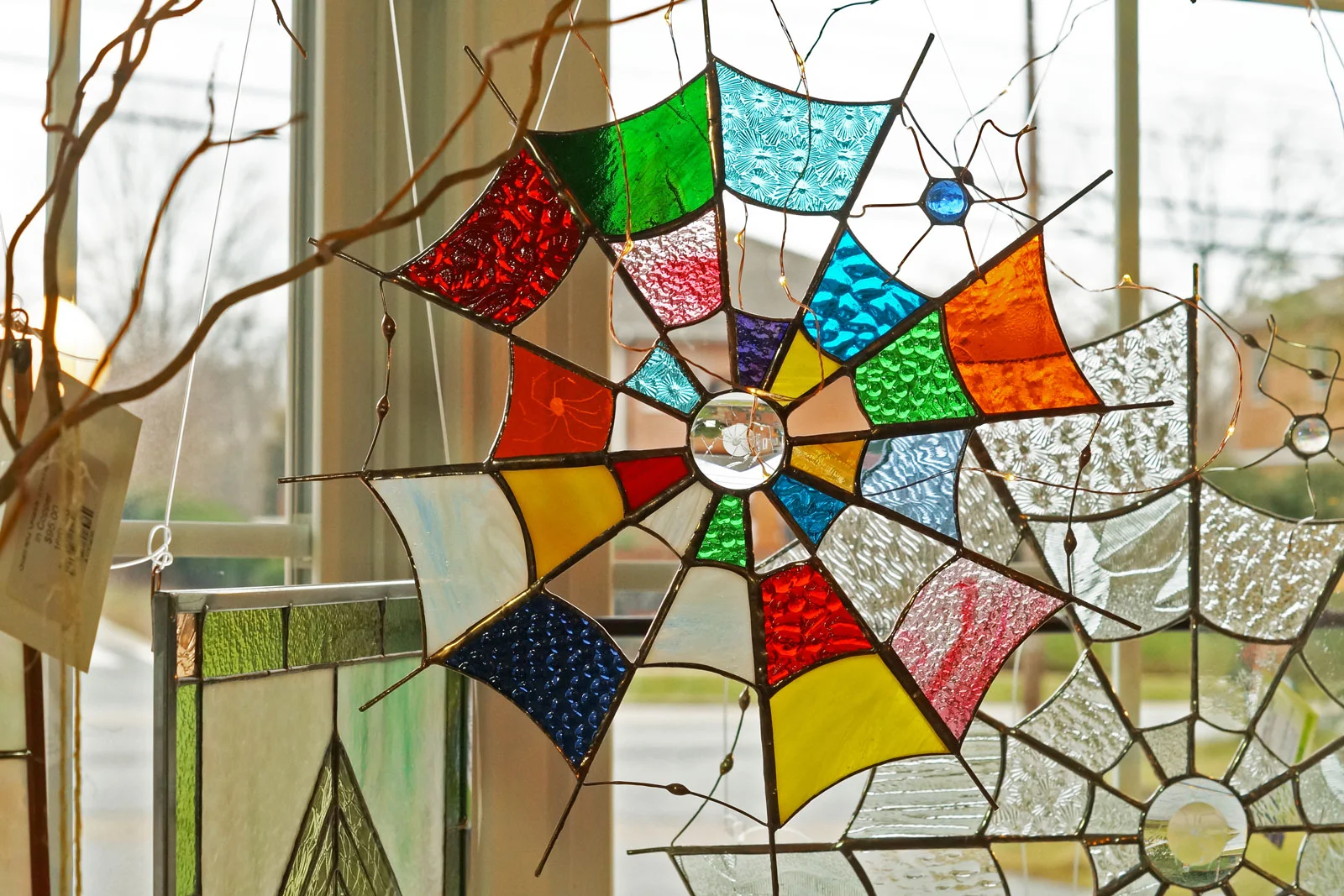 Stained Glass Spider Web