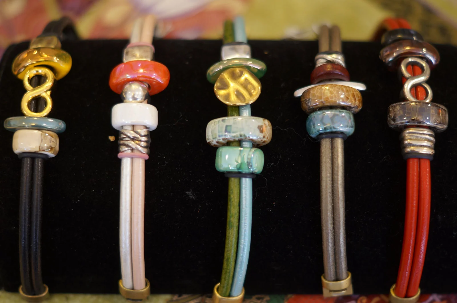 Magnetic, Ceramic & Leather Bracelets